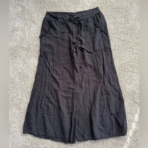 Wearables by XCVI Ace Gauze Wide Leg Crop Pant Size M black ash